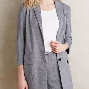 Anthropologie Cartonnier, Forest Park ,long duster- blazer, size S
